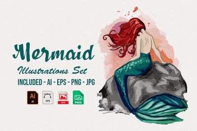 1040+ Amazing Watercolor Illustrations Bundle - Artixty