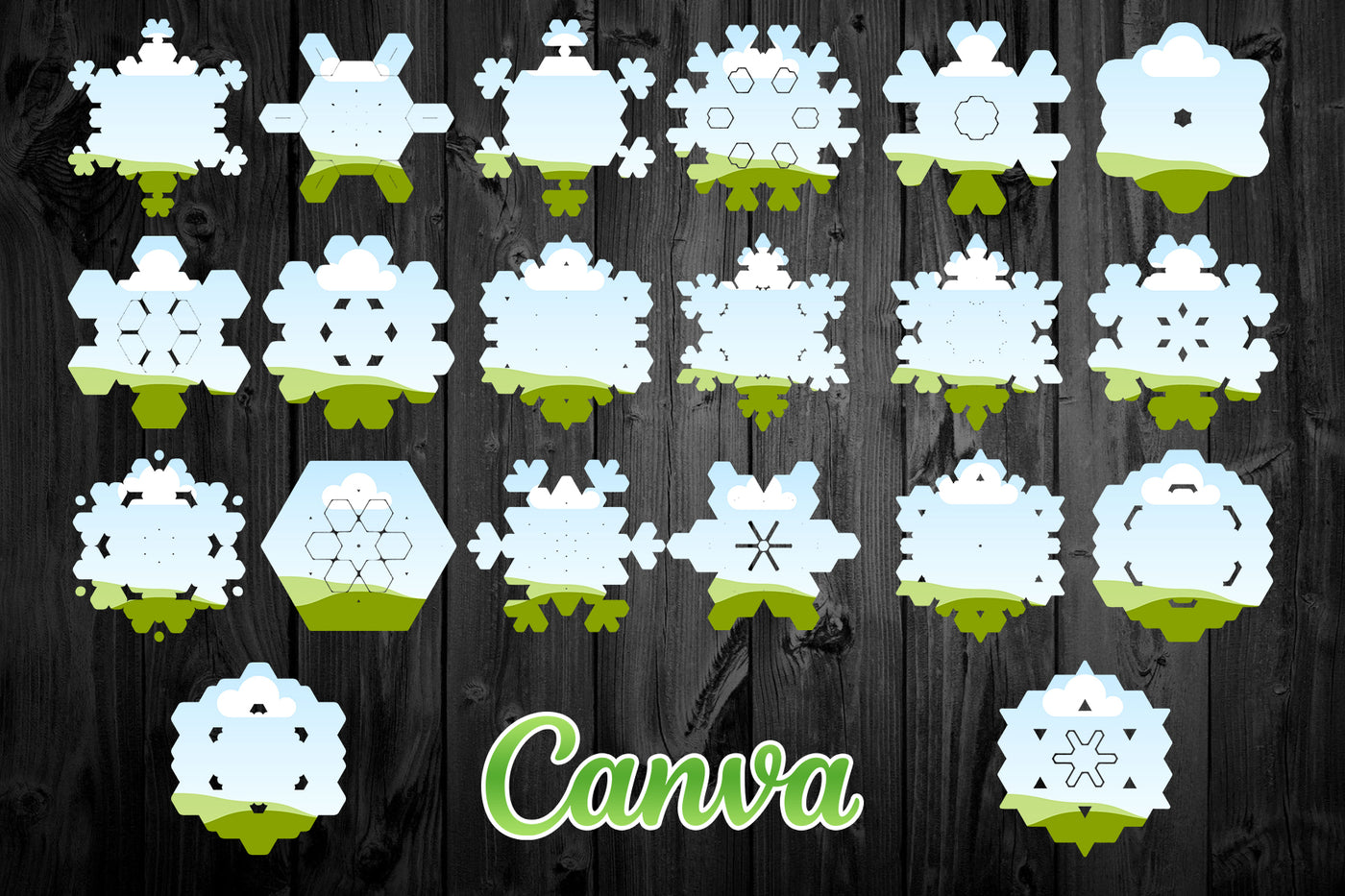 1450 Canva Frames Mega Bundle - Artixty