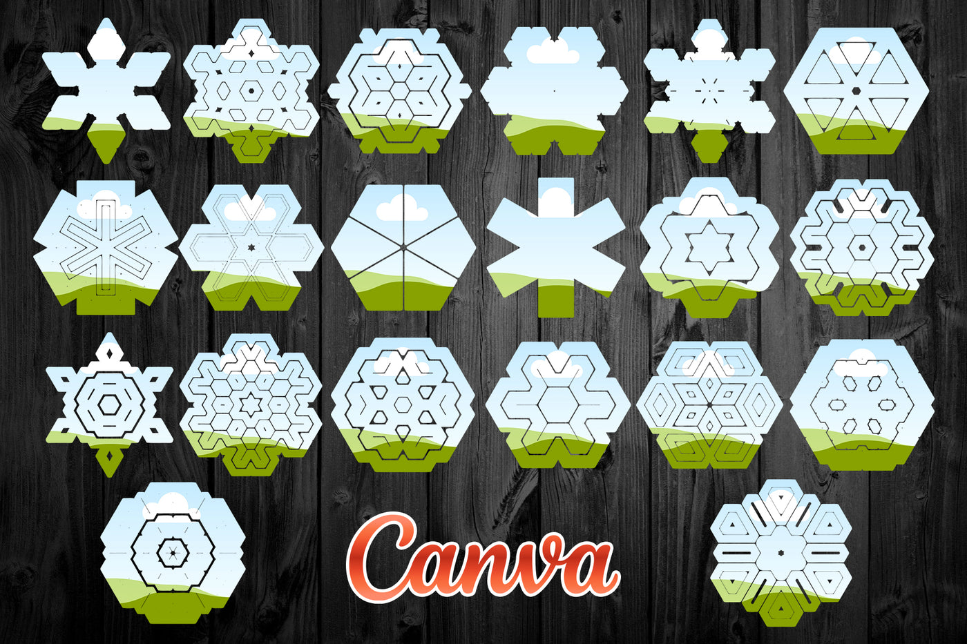 1450 Canva Frames Mega Bundle - Artixty