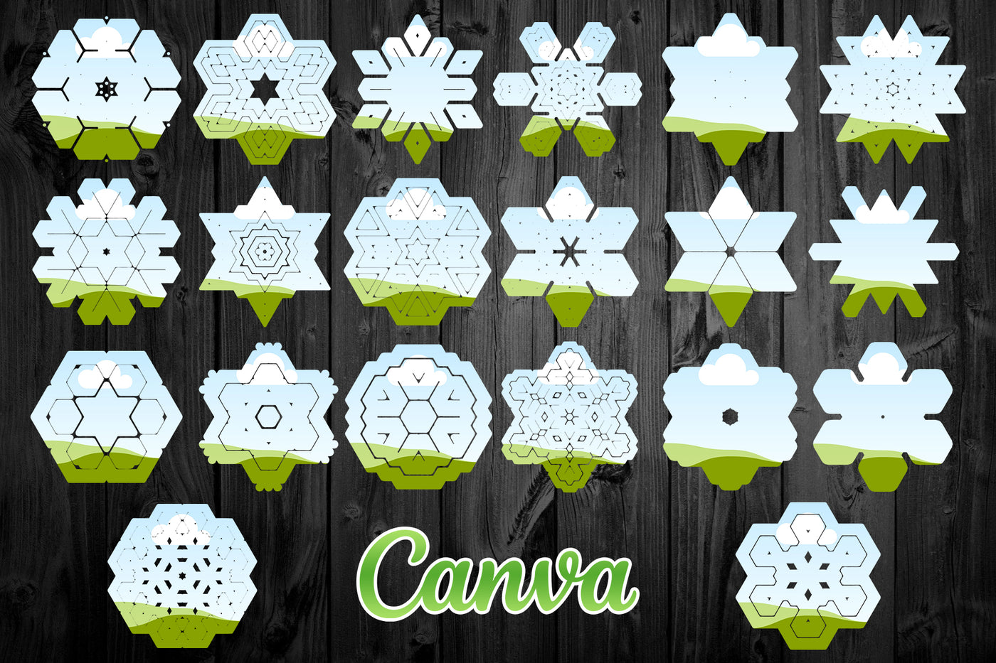 1450 Canva Frames Mega Bundle - Artixty