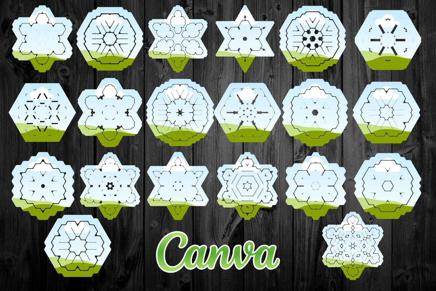 1450 Canva Frames Mega Bundle - Artixty