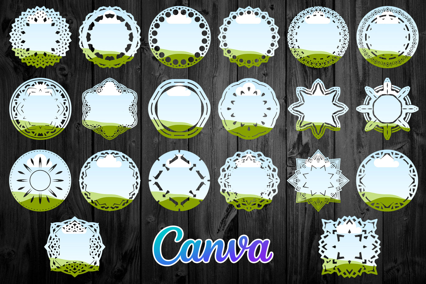 1450 Canva Frames Mega Bundle - Artixty