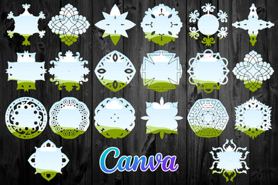 1450 Canva Frames Mega Bundle - Artixty