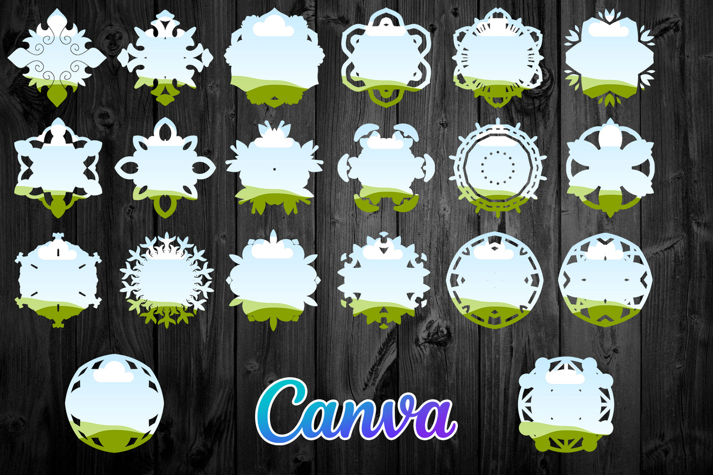 1450 Canva Frames Mega Bundle - Artixty