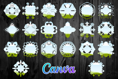 1450 Canva Frames Mega Bundle - Artixty