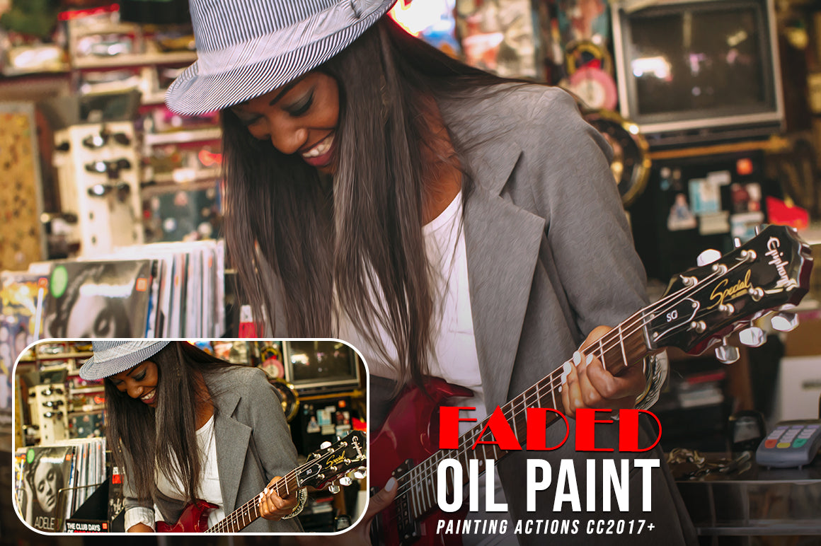50 Mega Oil Paint Photoshop Actions Bundle - Artixty