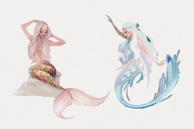 1040+ Amazing Watercolor Illustrations Bundle - Artixty