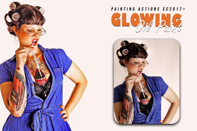 50 Mega Oil Paint Photoshop Actions Bundle - Artixty