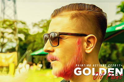 50 Mega Oil Paint Photoshop Actions Bundle - Artixty