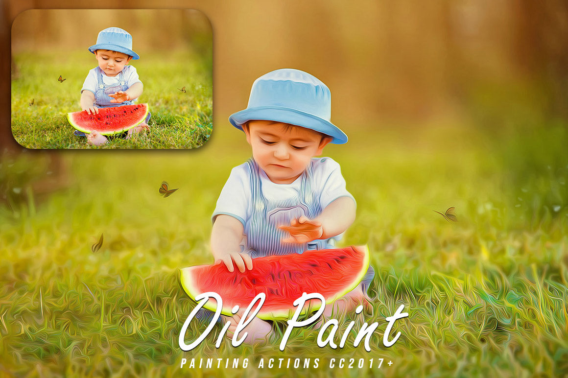 50 Mega Oil Paint Photoshop Actions Bundle - Artixty
