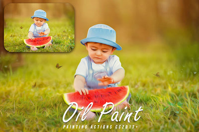 50 Mega Oil Paint Photoshop Actions Bundle - Artixty