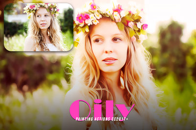 50 Mega Oil Paint Photoshop Actions Bundle - Artixty
