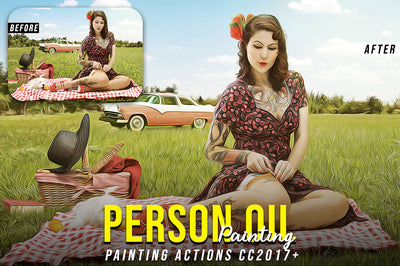 50 Mega Oil Paint Photoshop Actions Bundle - Artixty