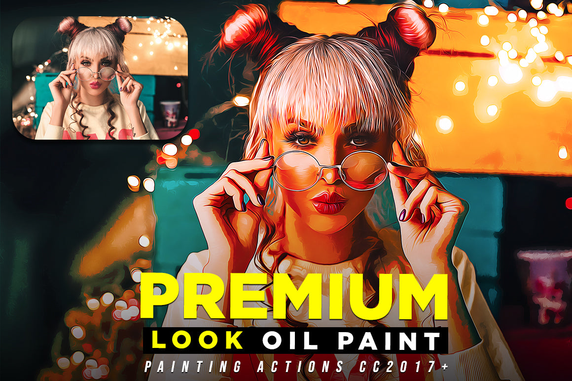 50 Mega Oil Paint Photoshop Actions Bundle - Artixty