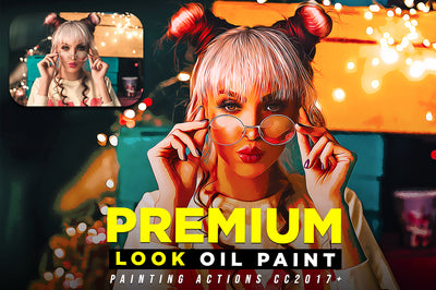 50 Mega Oil Paint Photoshop Actions Bundle - Artixty