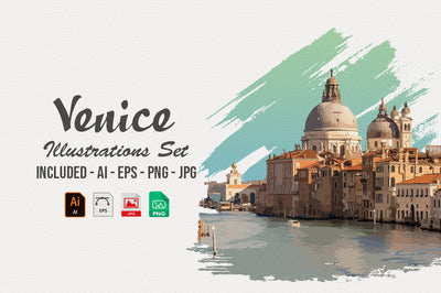 1040+ Amazing Watercolor Illustrations Bundle - Artixty