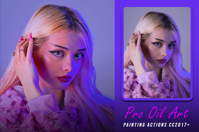 50 Mega Oil Paint Photoshop Actions Bundle - Artixty