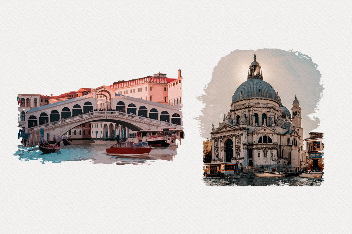 1040+ Amazing Watercolor Illustrations Bundle - Artixty
