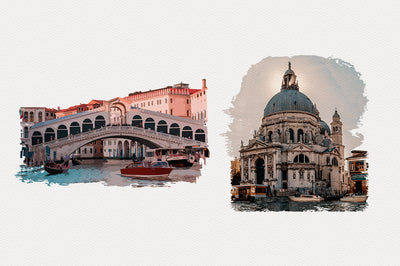 1040+ Amazing Watercolor Illustrations Bundle - Artixty