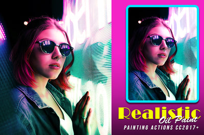 50 Mega Oil Paint Photoshop Actions Bundle - Artixty