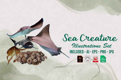 1040+ Amazing Watercolor Illustrations Bundle - Artixty