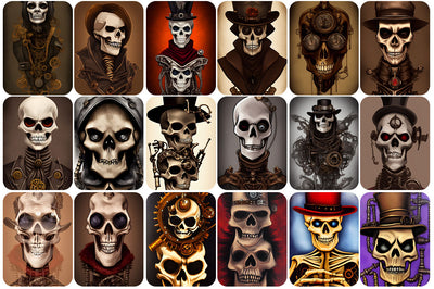 100+ Steampunk Characters With Skulls Images - Artixty