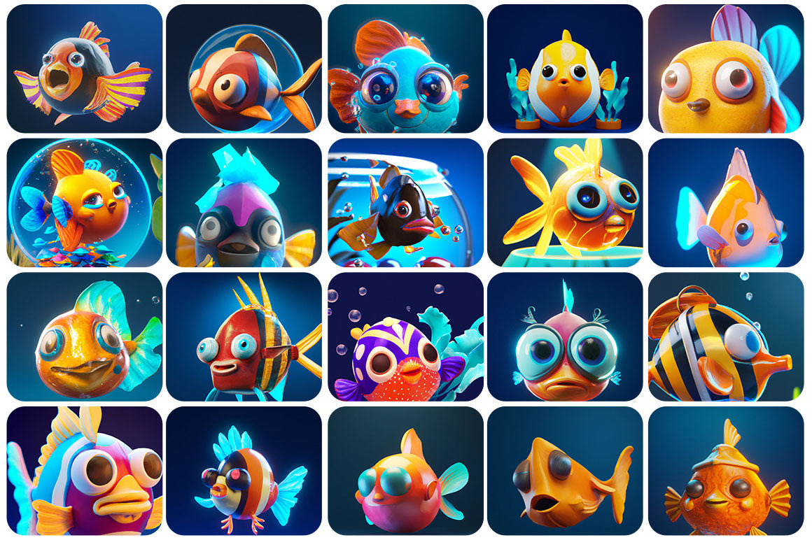 Fish Chart Cute 130+ Cute Fish Images Bundle | Artixty