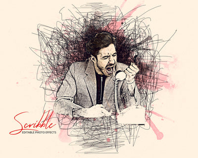 The Scribble & Sketch Photo Effects Templates Bundle - Artixty