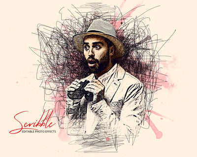 The Scribble & Sketch Photo Effects Templates Bundle - Artixty