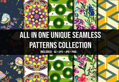 All In One Unique Seamless Patterns Collection-Graphics-Artixty