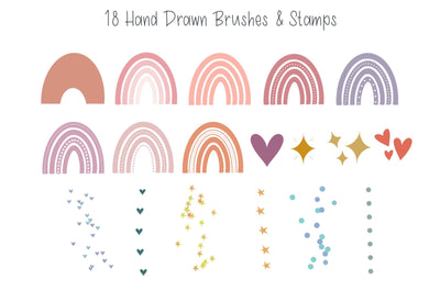 270+ Fancy Procreate Stamp Brushes Bundle-Add-Ons-Artixty