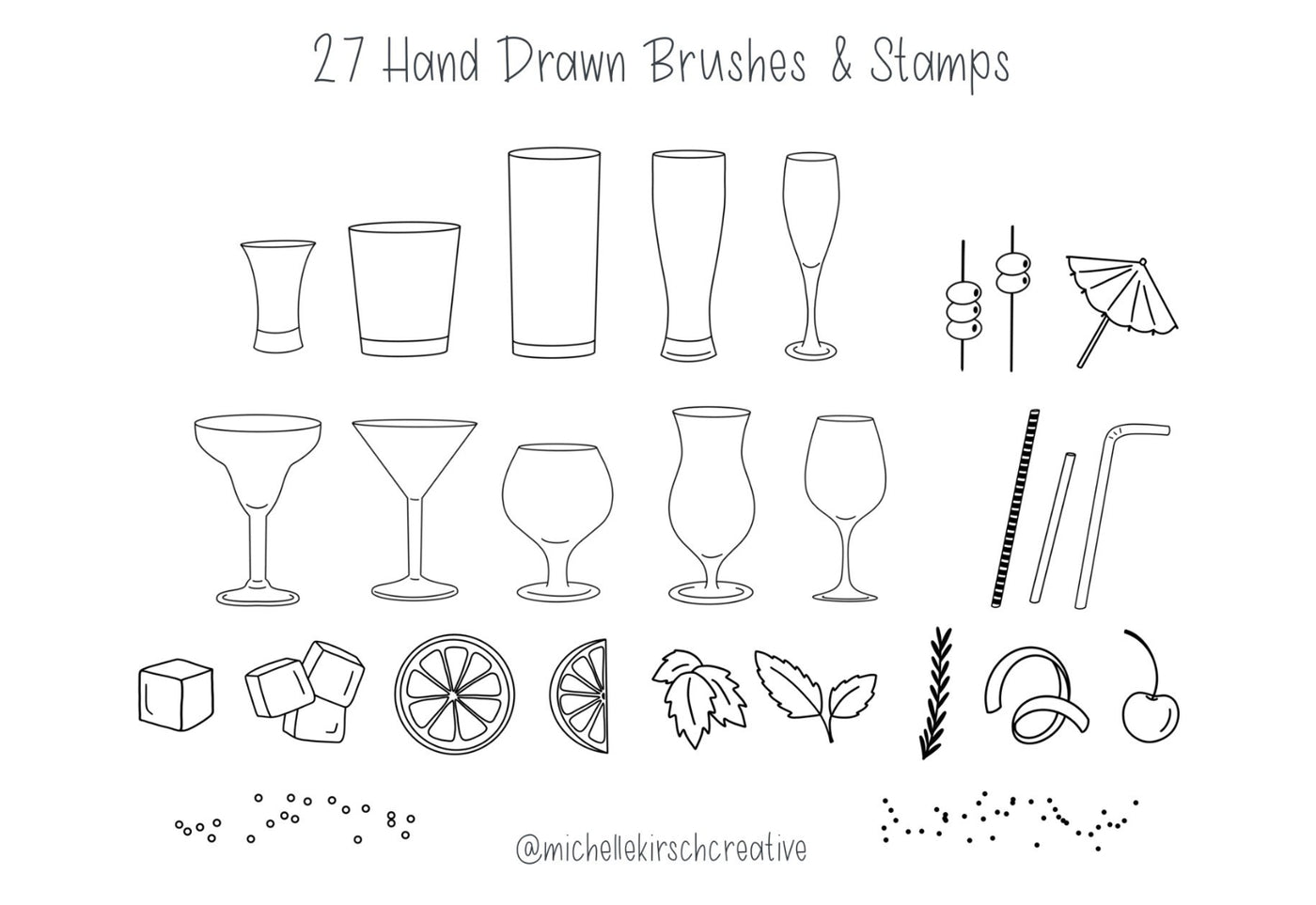 270+ Fancy Procreate Stamp Brushes Bundle-Add-Ons-Artixty