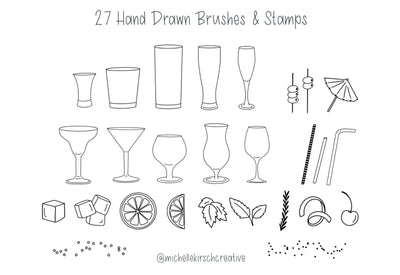 270+ Fancy Procreate Stamp Brushes Bundle-Add-Ons-Artixty