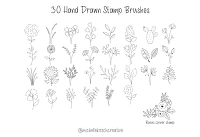 270+ Fancy Procreate Stamp Brushes Bundle-Add-Ons-Artixty