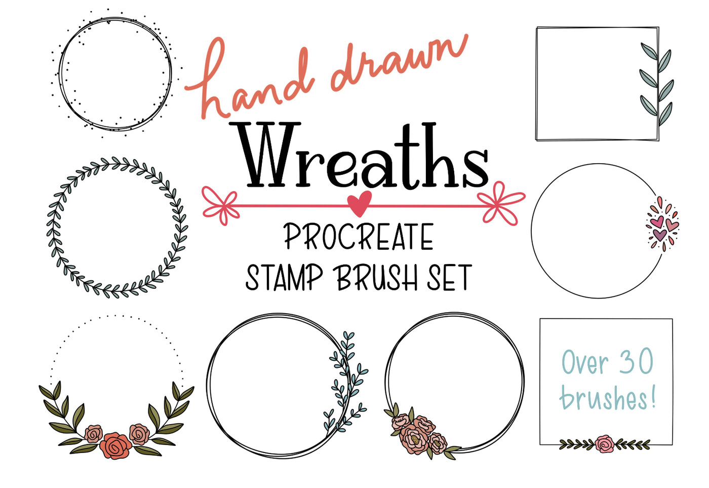 270+ Fancy Procreate Stamp Brushes Bundle-Add-Ons-Artixty