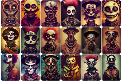 200+ Steampunk Characters Bundle - Artixty