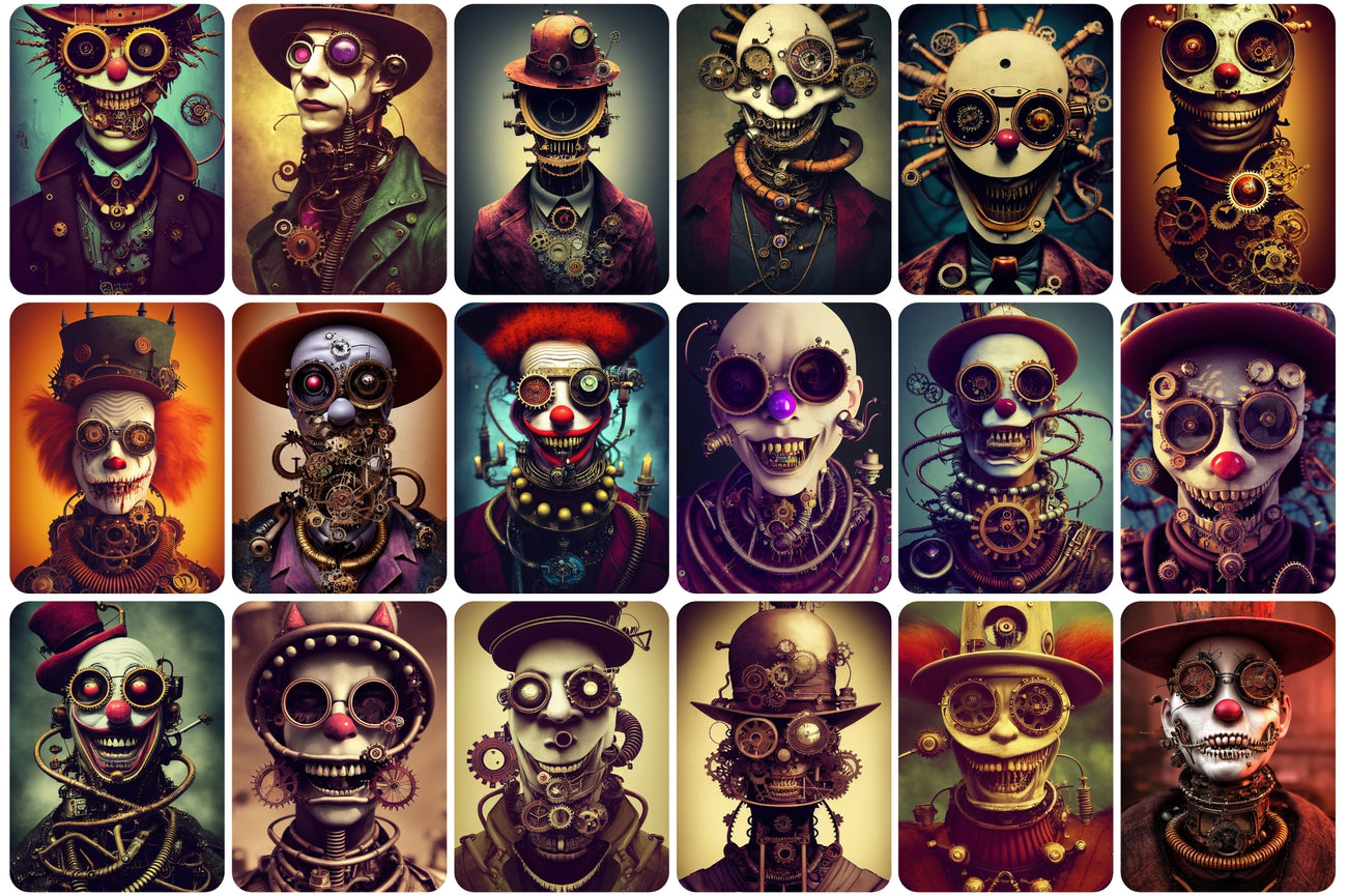 200+ Steampunk Characters Bundle - Artixty