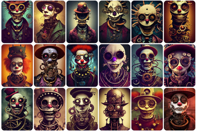 200+ Steampunk Characters Bundle - Artixty