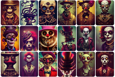 200+ Steampunk Characters Bundle - Artixty