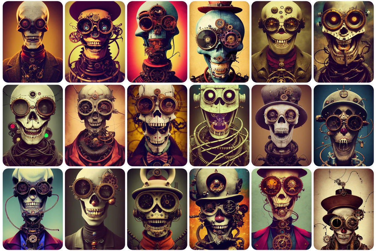 200+ Steampunk Characters Bundle - Artixty