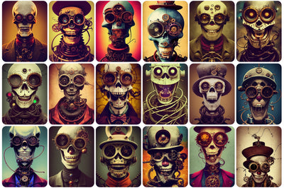 200+ Steampunk Characters Bundle - Artixty