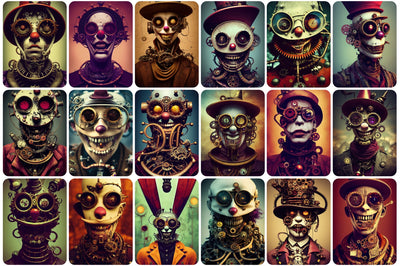 200+ Steampunk Characters Bundle - Artixty