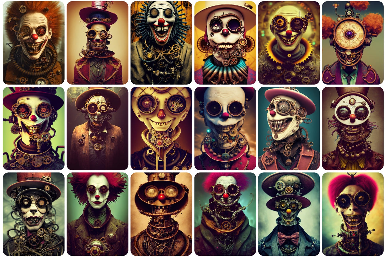 200+ Steampunk Characters Bundle - Artixty