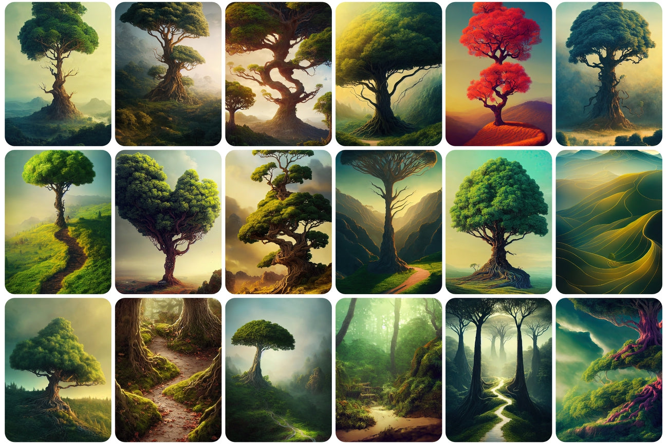 190 Surreal Trees Stock Photos Bundle - Artixty