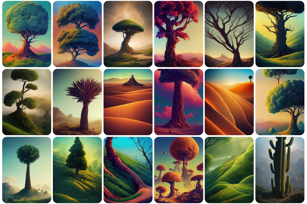 190 Surreal Trees Stock Photos Bundle - Artixty