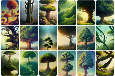 190 Surreal Trees Stock Photos Bundle - Artixty