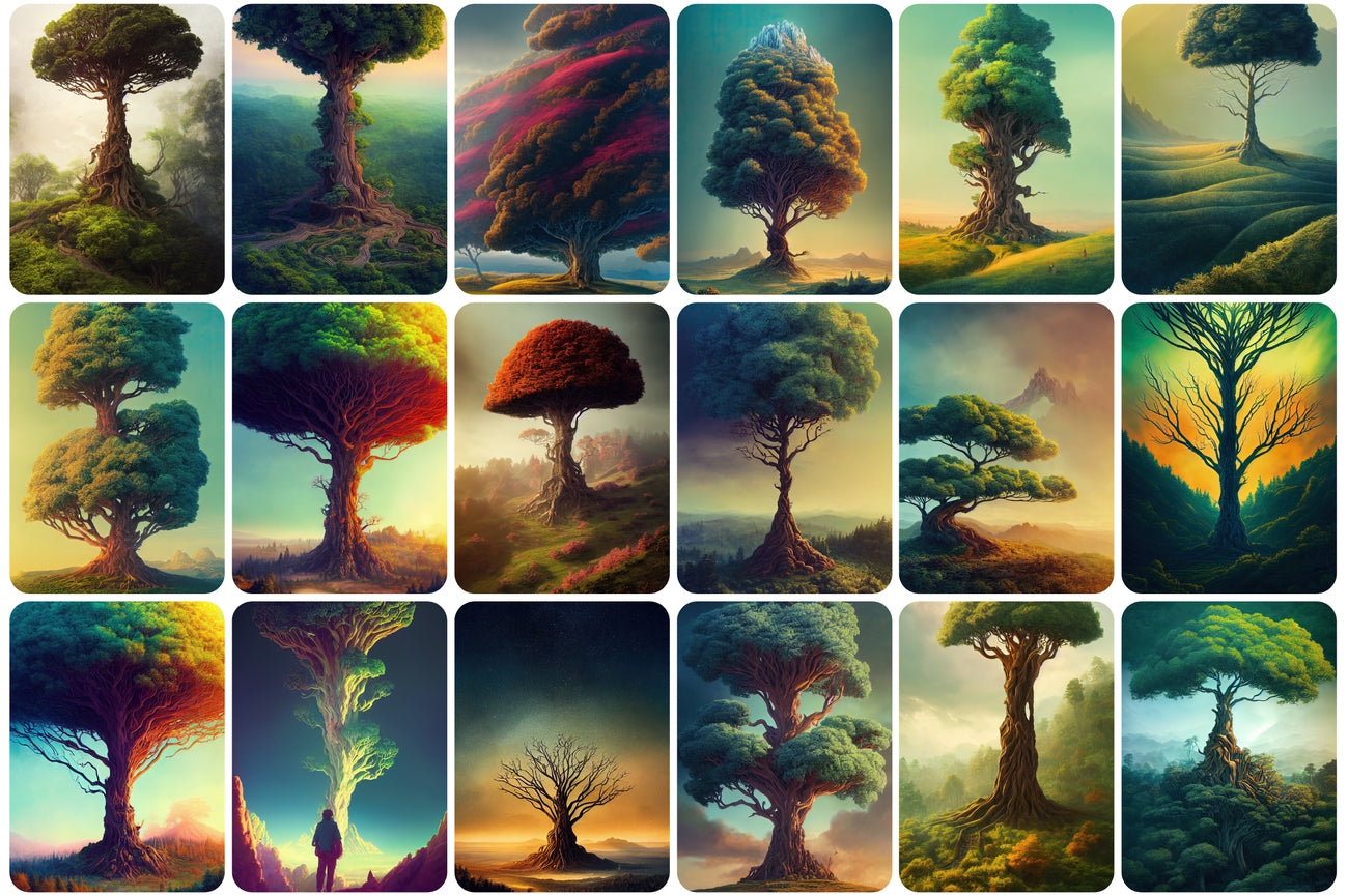 190 Surreal Trees Stock Photos Bundle - Artixty