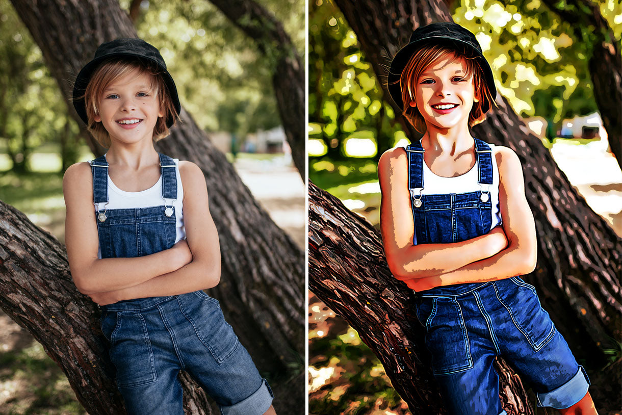 Digital Oil Painting Photoshop Actions Bundle