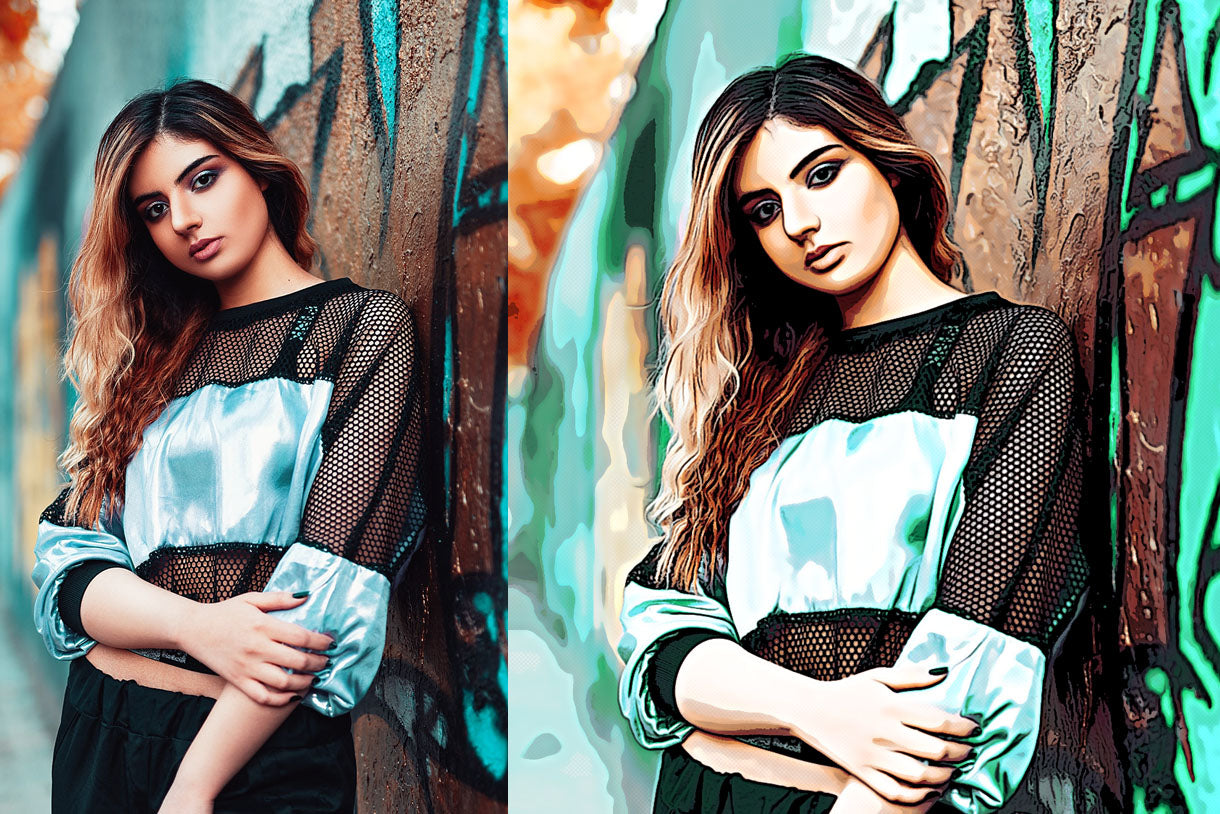 Digital Oil Painting Photoshop Actions Bundle