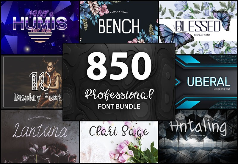 The Supermassive Bundle Of 850 Professional Fonts - Artixty